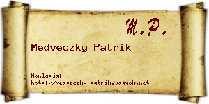 Medveczky Patrik névjegykártya