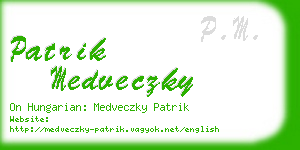 patrik medveczky business card